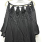 BCBGMAXAZRIA DTI6173403-001 ビジュースタッズ 刺繍カットアウト ガウン アパレル ワンピース レディース ブラック