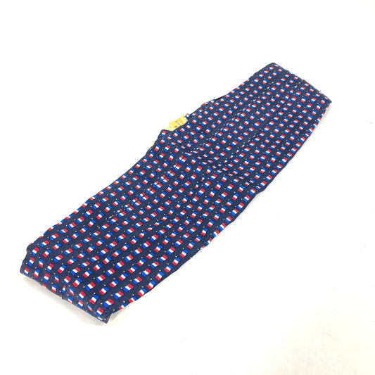 HERMES Accessories Cummerbund Pants Belt Silk Belt Women's Blue