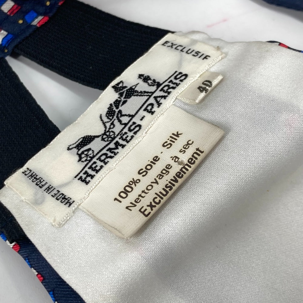 HERMES Accessories Cummerbund Pants Belt Silk Belt Women's Blue