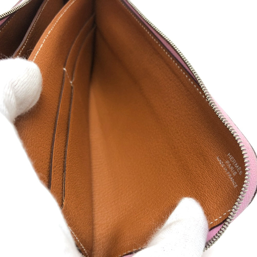 HERMES リミックス コンバイン デュオ 長財布 エプソン レディース モーヴシルベストル×ライム ピンク - brandshop-reference