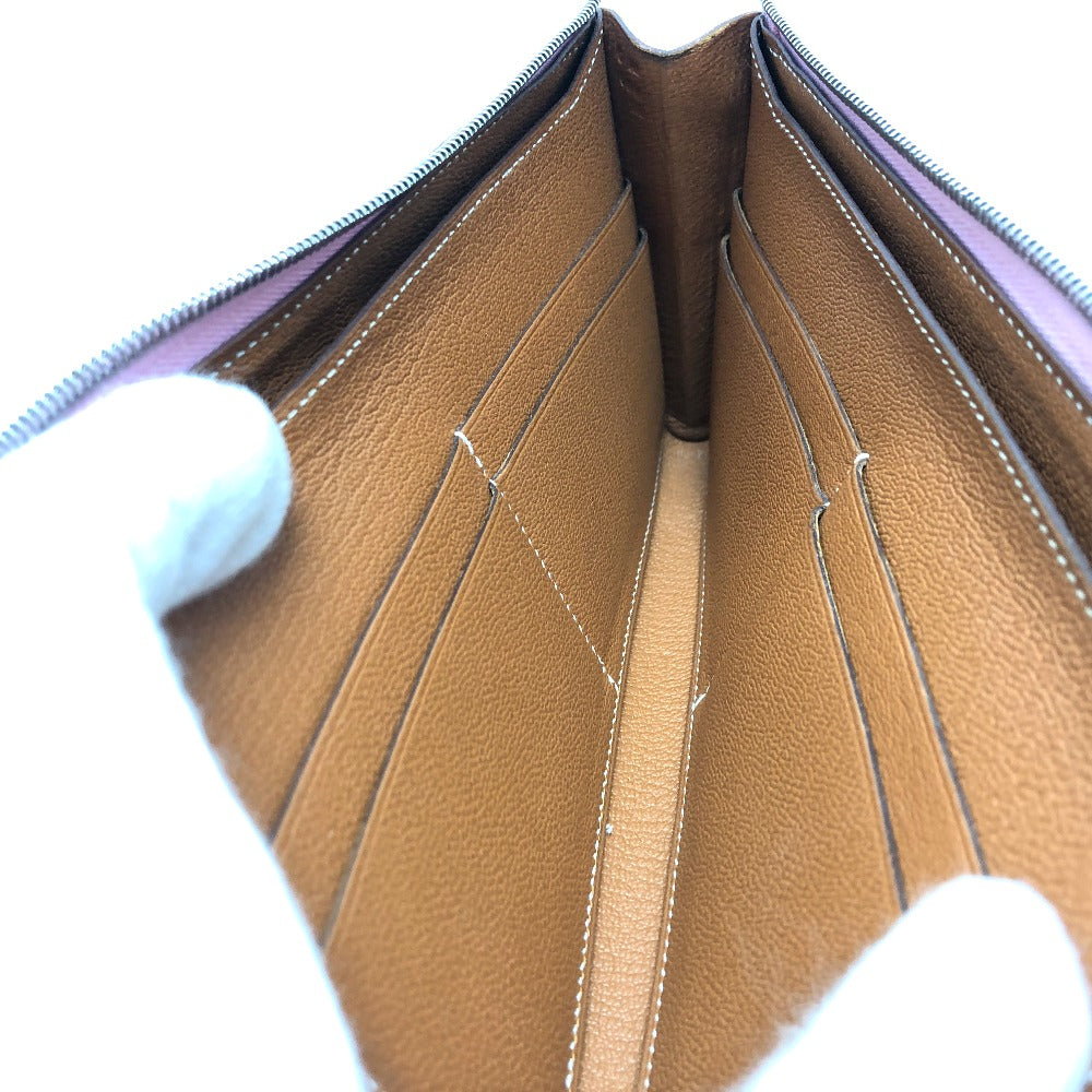 HERMES リミックス コンバイン デュオ 長財布 エプソン レディース モーヴシルベストル×ライム ピンク - brandshop-reference