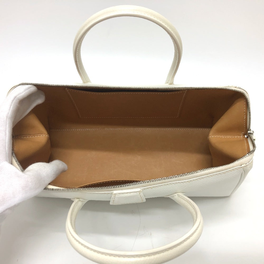 HERMES パリボンベイ27 ハンドバッグ エプソン レディース ホワイト