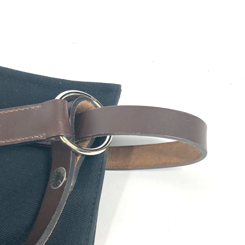 HERMES カバリコル カバン ショルダーバッグ 肩掛け トートバッグ キャンバス ユニセックス ブラック - brandshop-reference