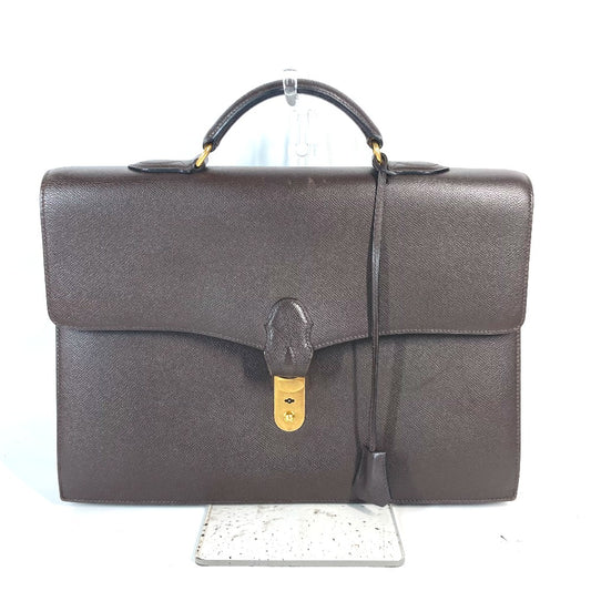 HERMES ブリーフケース テリル ハンドバッグ トートバッグ 書類バッグ カバン ビジネスバッグ レザー メンズ ブラウン - brandshop-reference