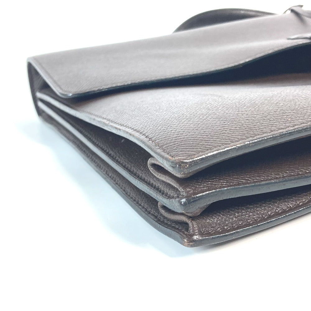 HERMES ブリーフケース テリル ハンドバッグ トートバッグ 書類バッグ カバン ビジネスバッグ レザー メンズ ブラウン - brandshop-reference