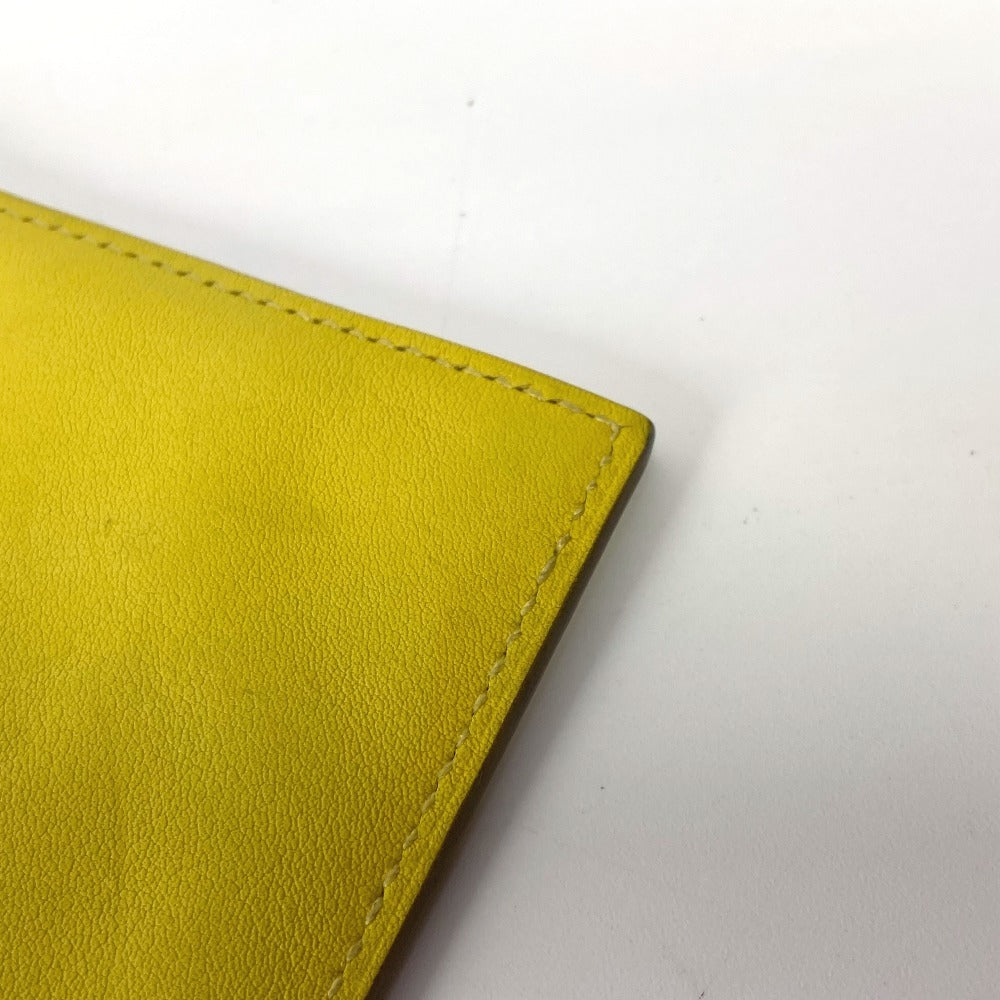 HERMES エンベロープ トリオ クラッチバッグ ポーチ コインケース 財布 クラッチバッグ レザー レディース イエロー - brandshop-reference