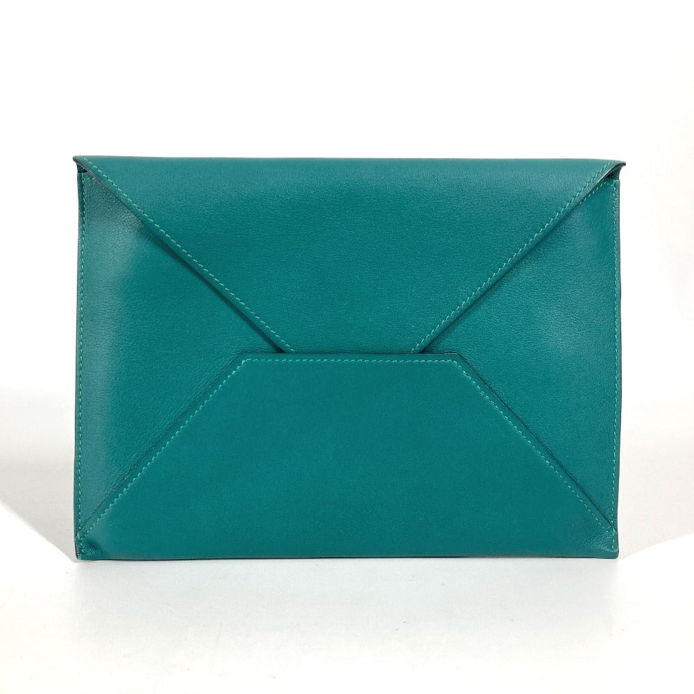 HERMES エンベロープ トリオ クラッチバッグ ポーチ コインケース 財布 クラッチバッグ レザー レディース イエロー - brandshop-reference