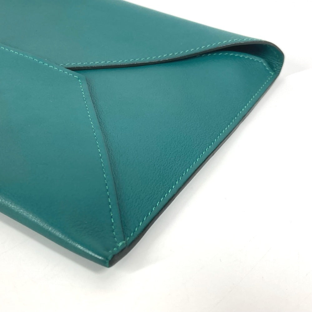 HERMES エンベロープ トリオ クラッチバッグ ポーチ コインケース 財布 クラッチバッグ レザー レディース イエロー - brandshop-reference