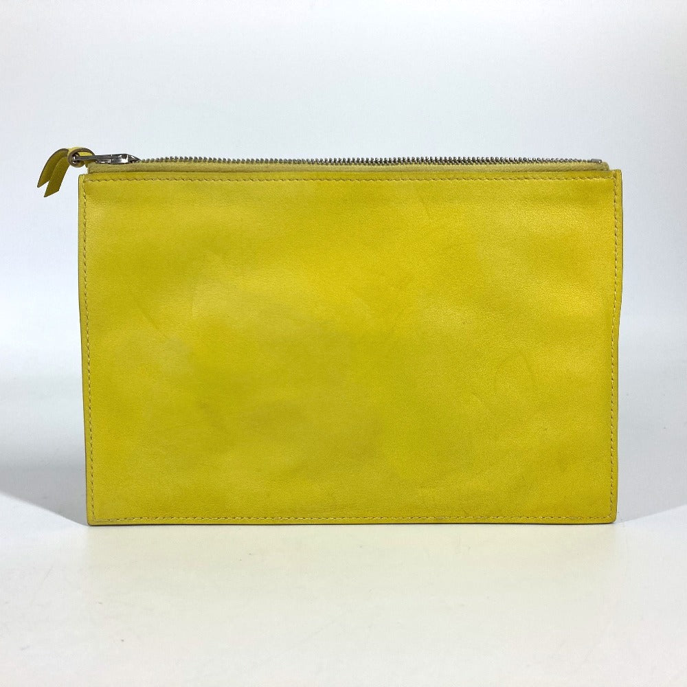 HERMES エンベロープ トリオ クラッチバッグ ポーチ コインケース 財布 クラッチバッグ レザー レディース イエロー - brandshop-reference