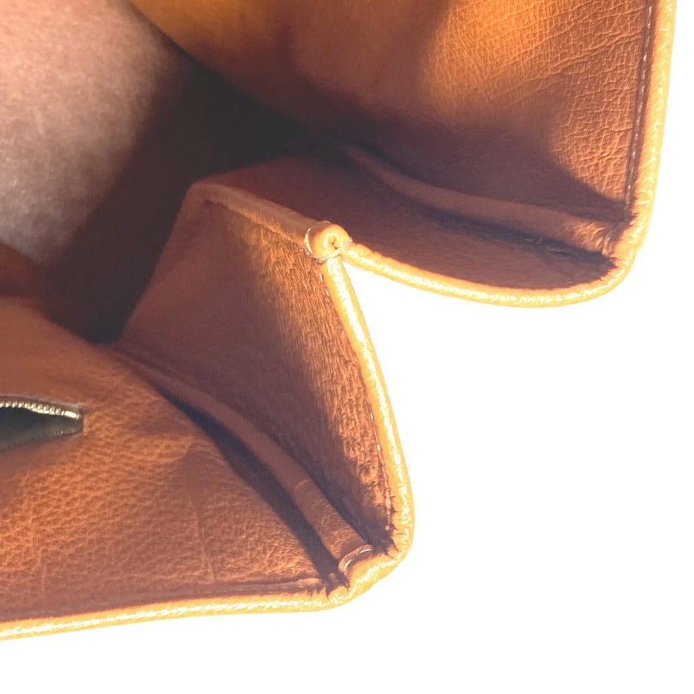 HERMES ギャロップ カバン ショルダーバッグ 肩掛け 縦型 トートバッグ レザー ユニセックス ゴールド ブラウン - brandshop-reference