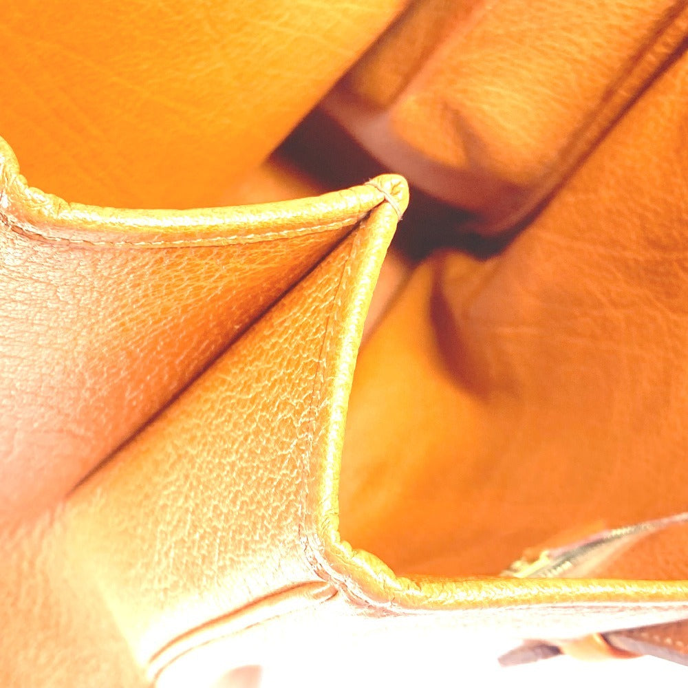 HERMES ギャロップ カバン ショルダーバッグ 肩掛け 縦型 トートバッグ レザー ユニセックス ゴールド ブラウン - brandshop-reference