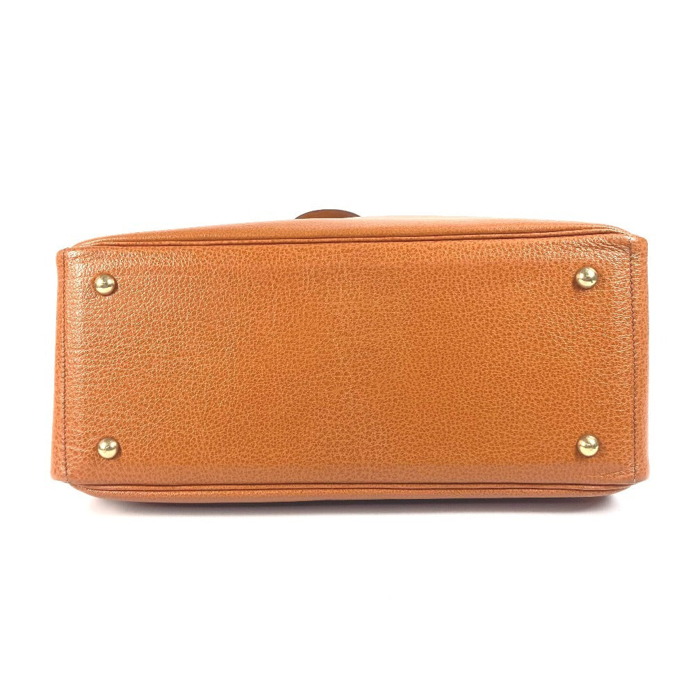 HERMES ギャロップ カバン ショルダーバッグ 肩掛け 縦型 トートバッグ レザー ユニセックス ゴールド ブラウン - brandshop-reference
