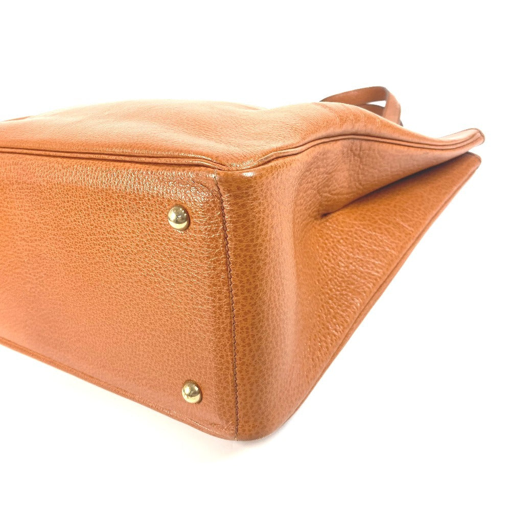HERMES ギャロップ カバン ショルダーバッグ 肩掛け 縦型 トートバッグ レザー ユニセックス ゴールド ブラウン - brandshop-reference