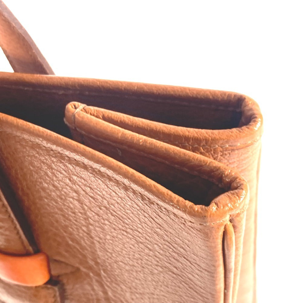 HERMES ギャロップ カバン ショルダーバッグ 肩掛け 縦型 トートバッグ レザー ユニセックス ゴールド ブラウン - brandshop-reference