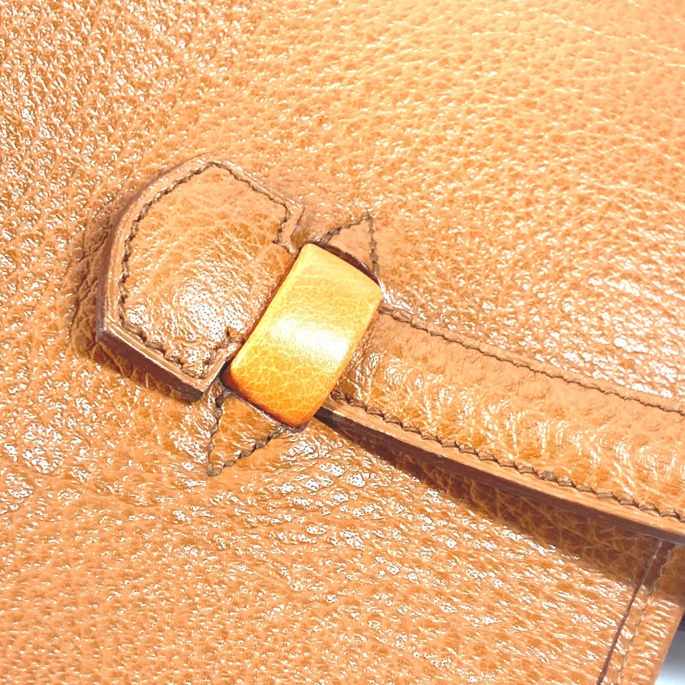 HERMES ギャロップ カバン ショルダーバッグ 肩掛け 縦型 トートバッグ レザー ユニセックス ゴールド ブラウン - brandshop-reference