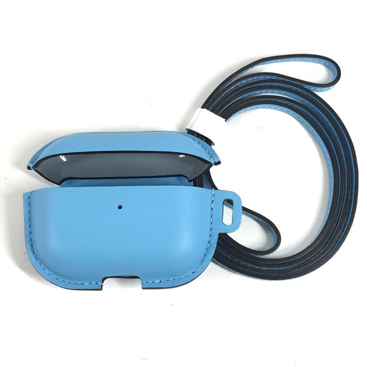 HERMES with Strap airpods case airpods apple apple Earphone case Leather blue Used