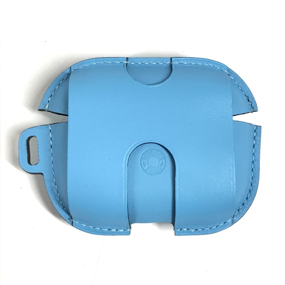 HERMES with Strap airpods case airpods apple apple Earphone case Leather blue Used