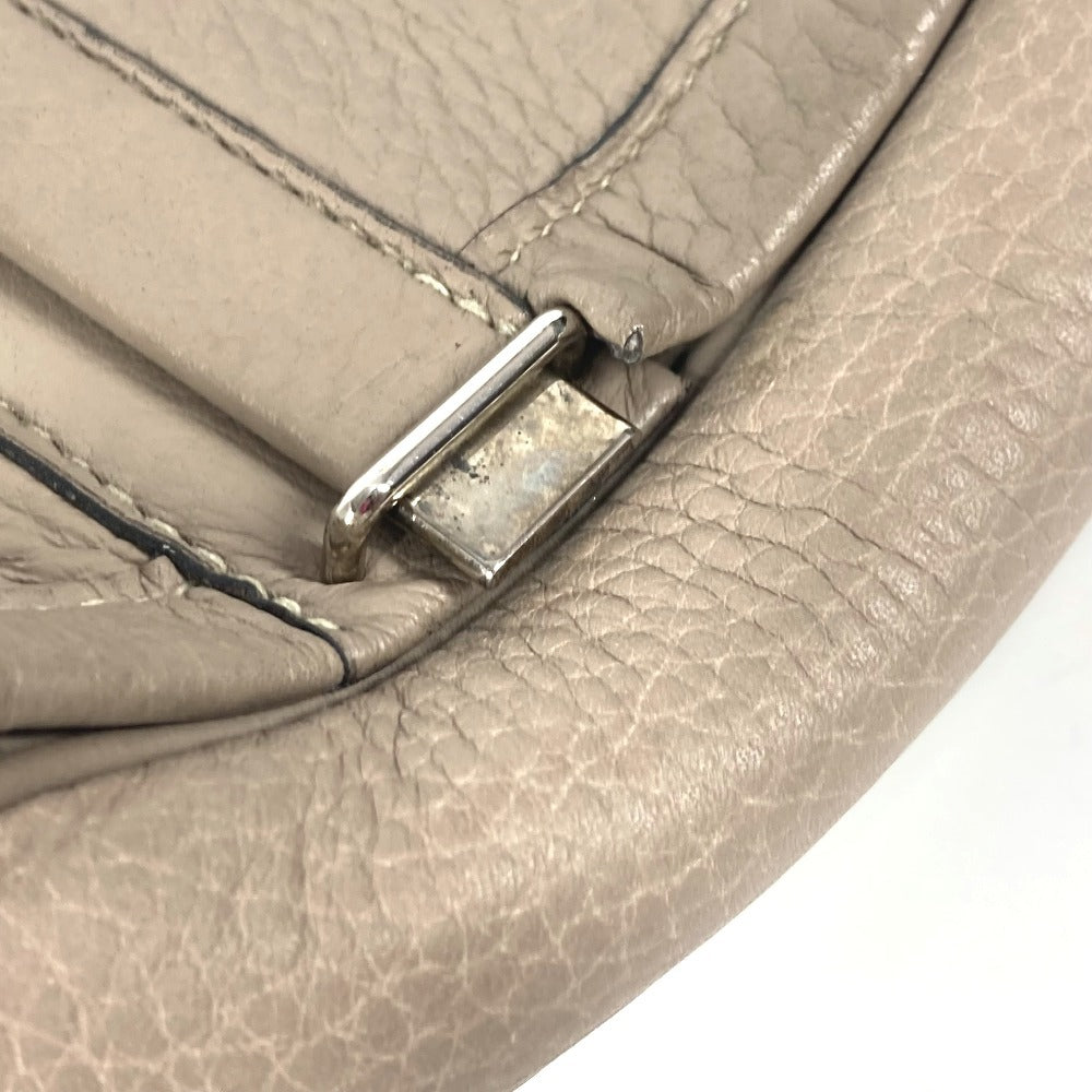 HERMES エクイ ポーチ フラップ カバン セカンドバッグ クラッチバッグ レザー ユニセックス グレージュ系 - brandshop-reference