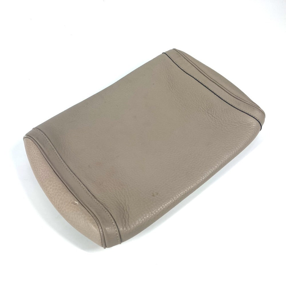 HERMES エクイ ポーチ フラップ カバン セカンドバッグ クラッチバッグ レザー ユニセックス グレージュ系 - brandshop-reference