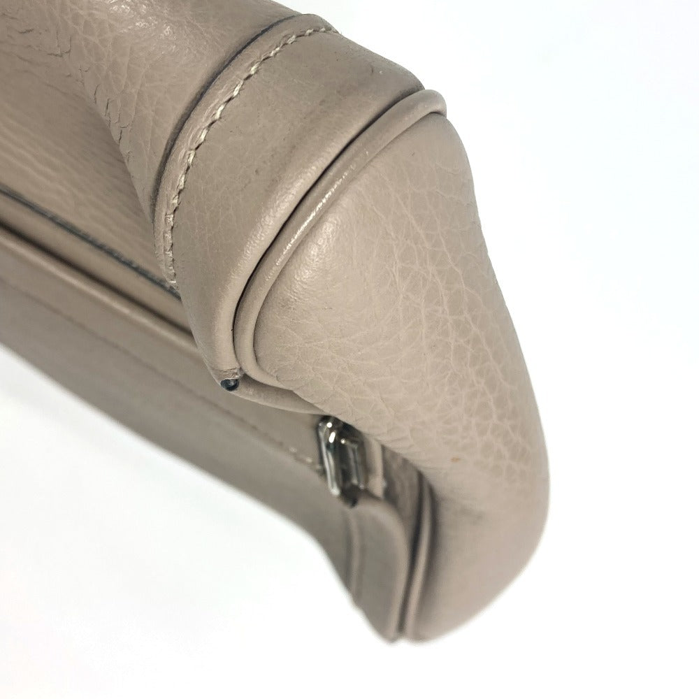 HERMES エクイ ポーチ フラップ カバン セカンドバッグ クラッチバッグ レザー ユニセックス グレージュ系 - brandshop-reference