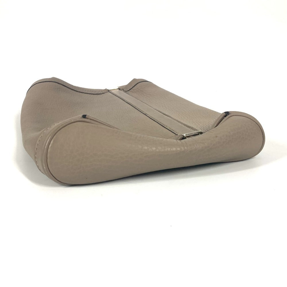 HERMES エクイ ポーチ フラップ カバン セカンドバッグ クラッチバッグ レザー ユニセックス グレージュ系 - brandshop-reference