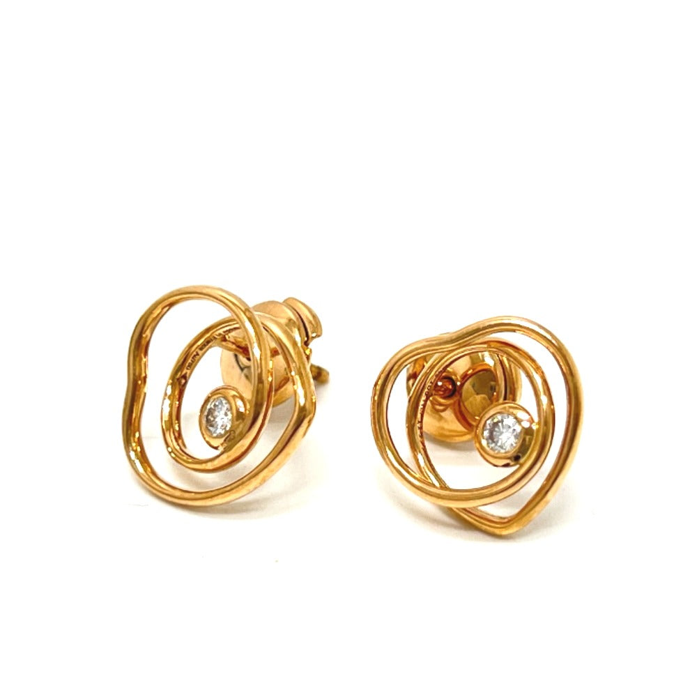 HERMES K18PG ヴェルティージュ クール TPM ダイヤ ピアス K18PG レディース ゴールド