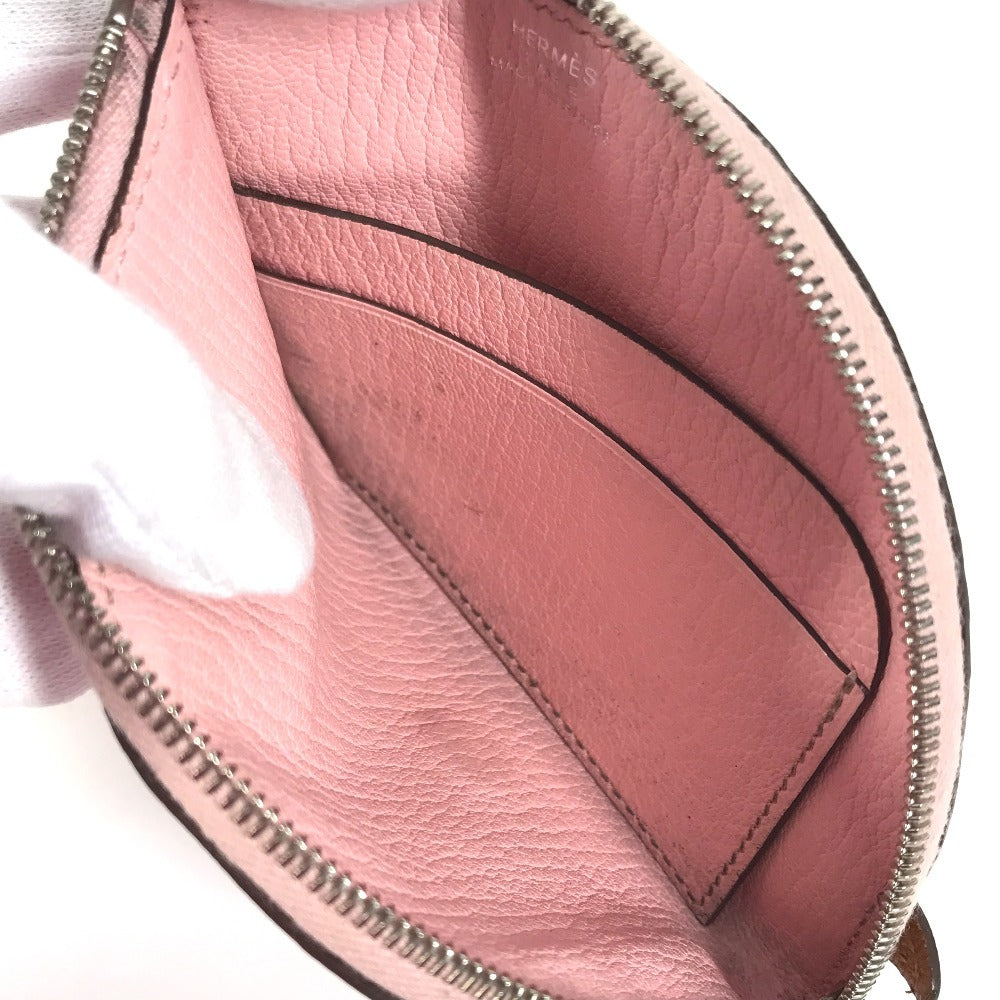 HERMES 馬 シュバル パドック  財布 小銭入れ コインケース シェーブル レディース ピンク - brandshop-reference