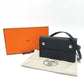 HERMES Nap To Go Bag Shoulder Crossbody Shoulder Bag Vaux Epson Women's Black