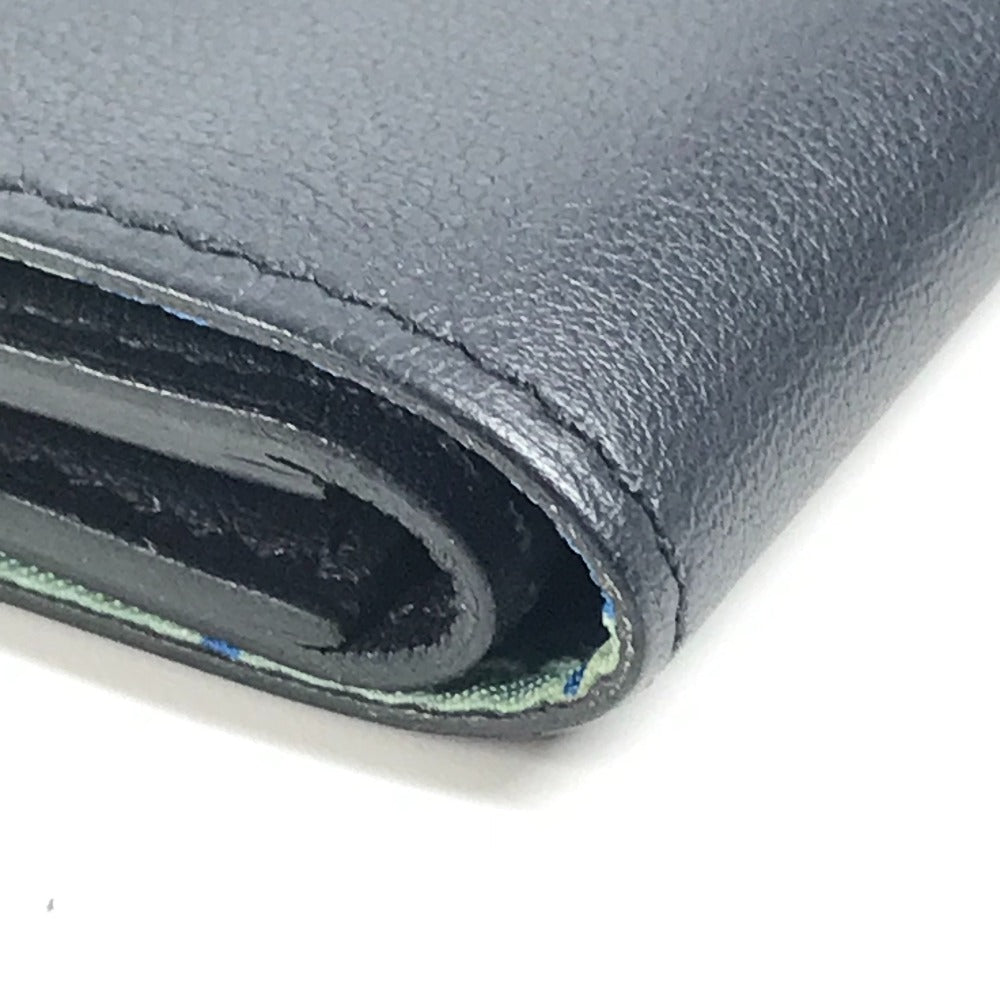 HERMES シチズンツイル シルクイン コンパクト コンパクトウォレット 札入れ 2つ折り財布 スイフト メンズ ネイビー系