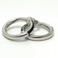 HERMES Fribustier Flibustier Double ring accessory Ring Metal Silver Used