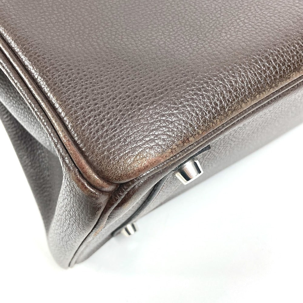 HERMES バーキン35 バーキン 35 カバン トートバッグ ハンドバッグ ユニセックス カフェ SV金具 ブラウン