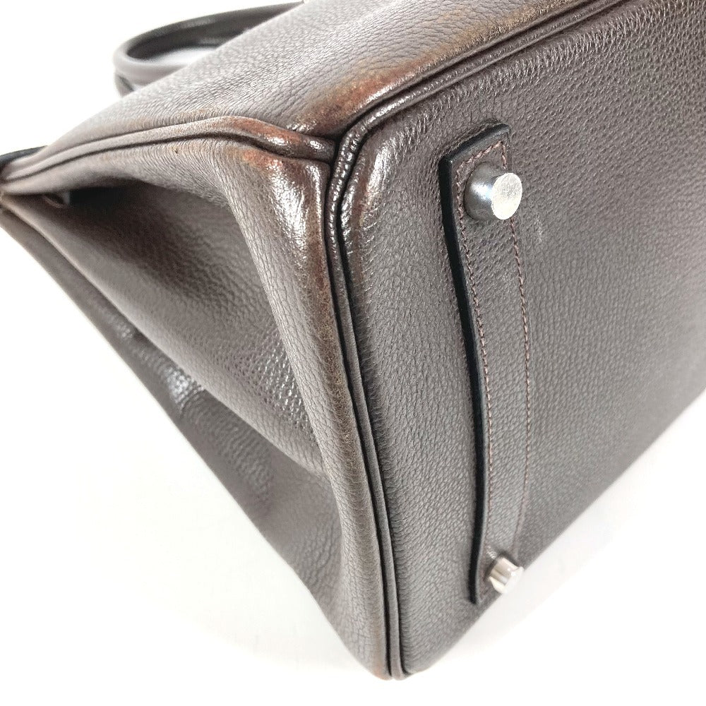 HERMES バーキン35 バーキン 35 カバン トートバッグ ハンドバッグ ユニセックス カフェ SV金具 ブラウン