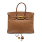 HERMES Birkin35 Birkin 35 Bag Tote Bag Hand Bag Courchevel Gold x GHardware Gold Used