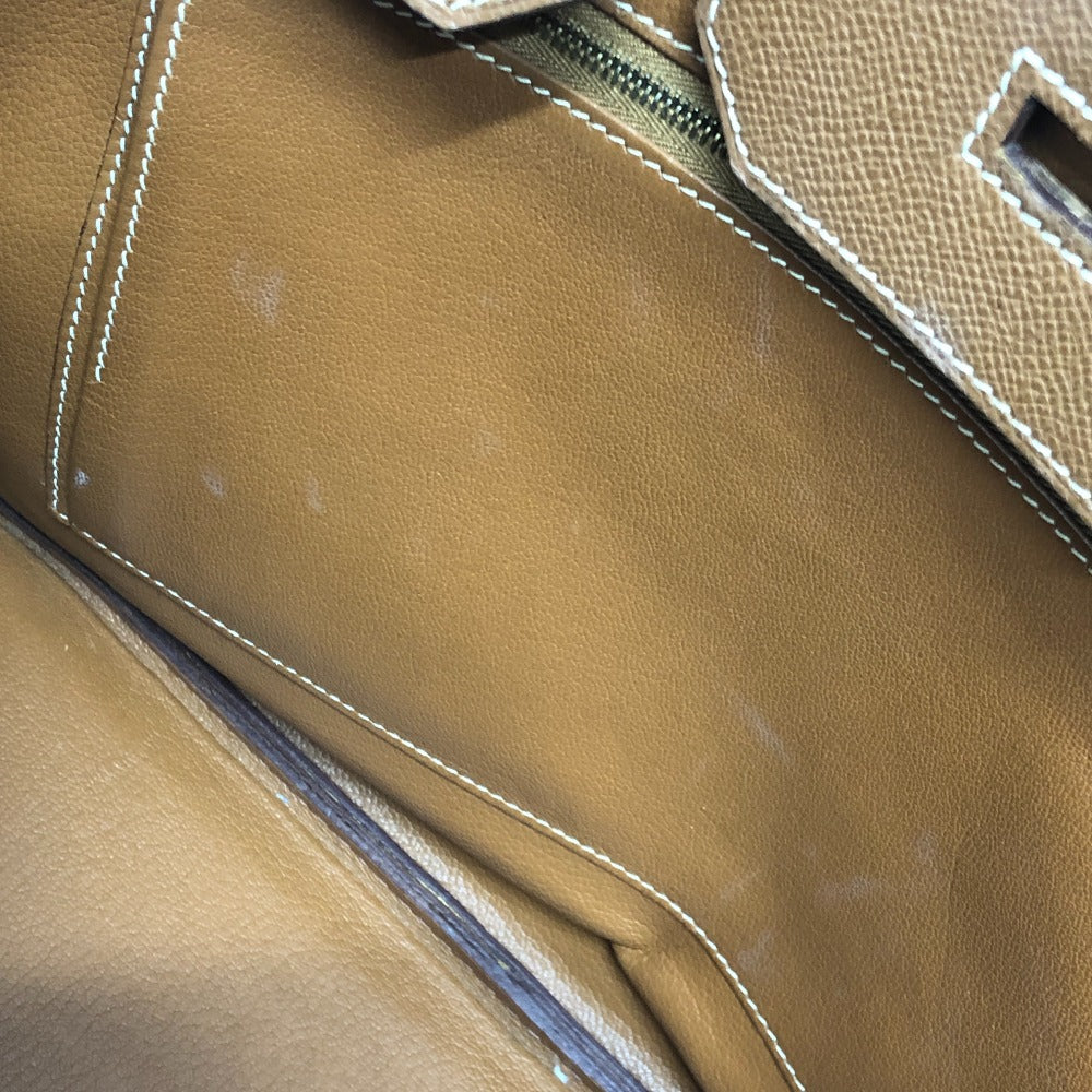 HERMES Birkin35 Birkin 35 Bag Tote Bag Hand Bag Courchevel Gold x GHardware Gold Used