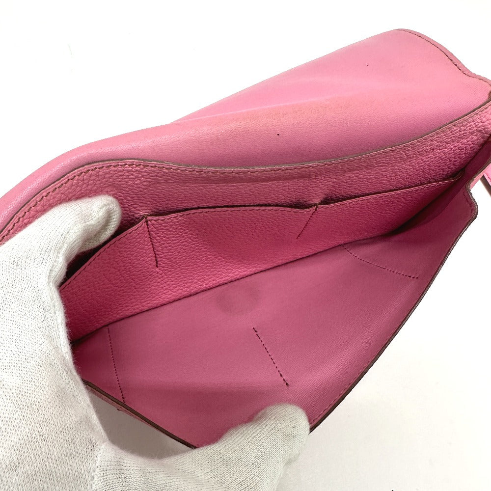 HERMES Dogon GM Dogon GM Wallet, Long Wallet, Taurillon Clemence Leather, Women's, Pink