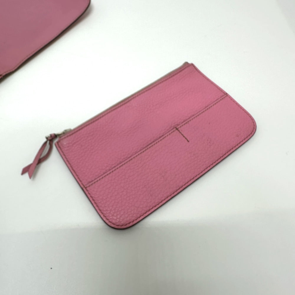HERMES Dogon GM Dogon GM Wallet, Long Wallet, Taurillon Clemence Leather, Women's, Pink