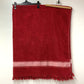 HERMES バスタオル インテリア ひざかけ ブランケット ビーチタオル ヨッティング ロゴ フリンジ タオル コットン ユニセックス レッド - brandshop-reference