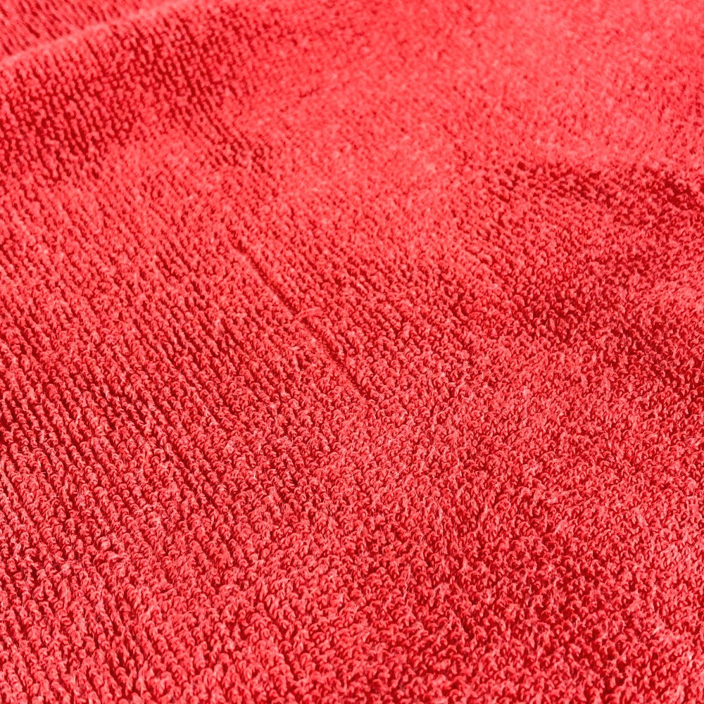 HERMES バスタオル インテリア ひざかけ ブランケット ビーチタオル ヨッティング ロゴ フリンジ タオル コットン ユニセックス レッド - brandshop-reference