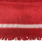 HERMES バスタオル インテリア ひざかけ ブランケット ビーチタオル ヨッティング ロゴ フリンジ タオル コットン ユニセックス レッド - brandshop-reference