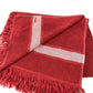 HERMES バスタオル インテリア ひざかけ ブランケット ビーチタオル ヨッティング ロゴ フリンジ タオル コットン ユニセックス レッド - brandshop-reference