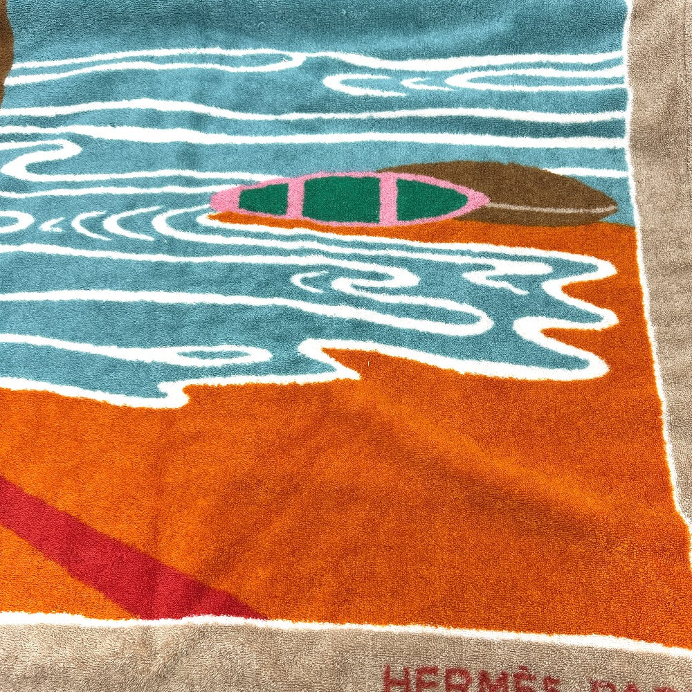HERMES トロピケ 大判 タオル コットン レディース マルチカラー