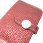 HERMES Dogon Coin Purse Togo Women's Red Rouge Ash