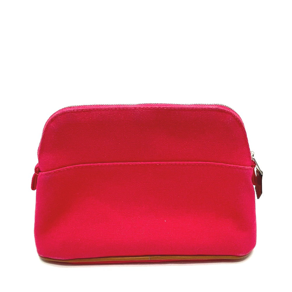 HERMES Bolide Pouch 20, a makeup/multi-purpose pouch in canvas, pink for women.