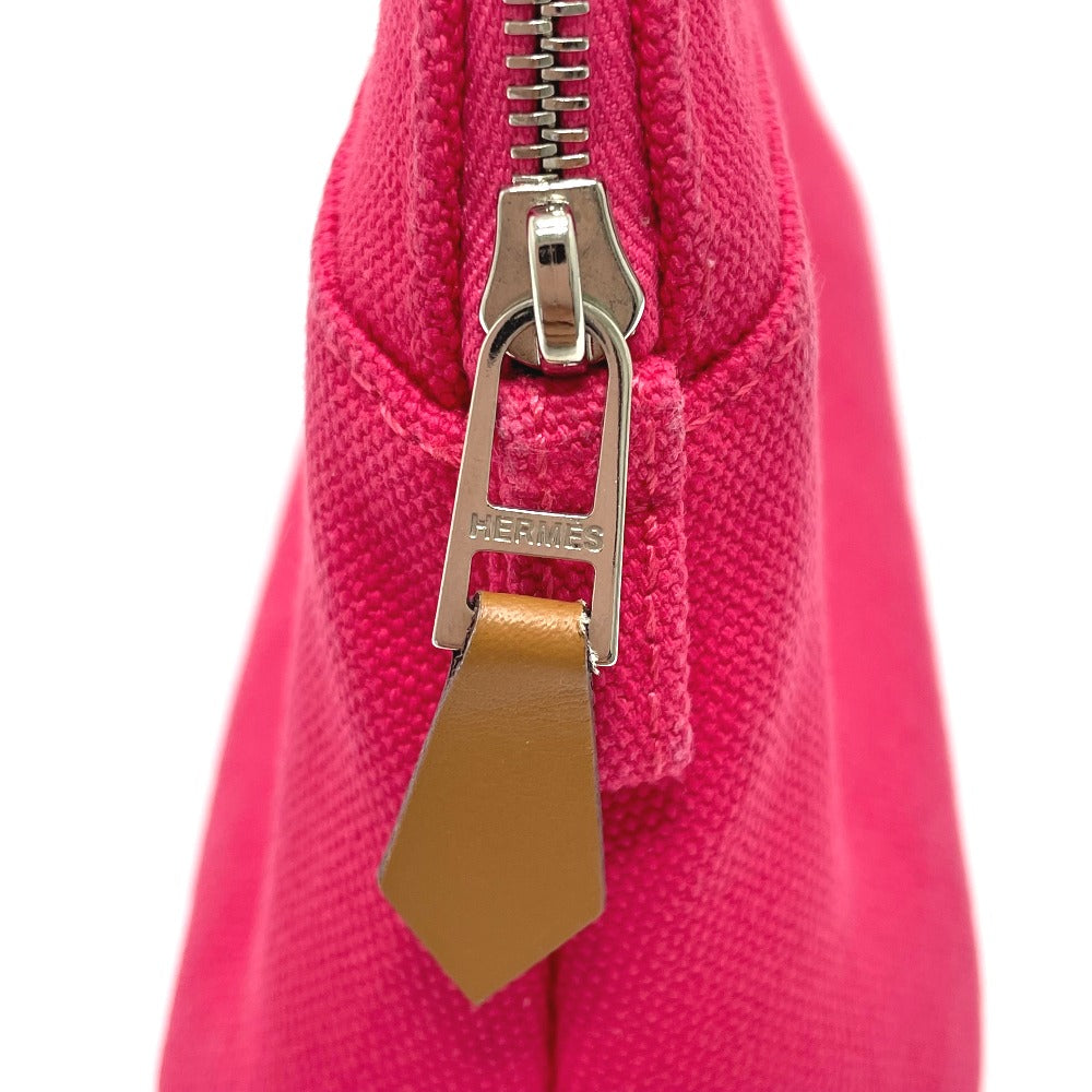 HERMES Bolide Pouch 20, a makeup/multi-purpose pouch in canvas, pink for women.