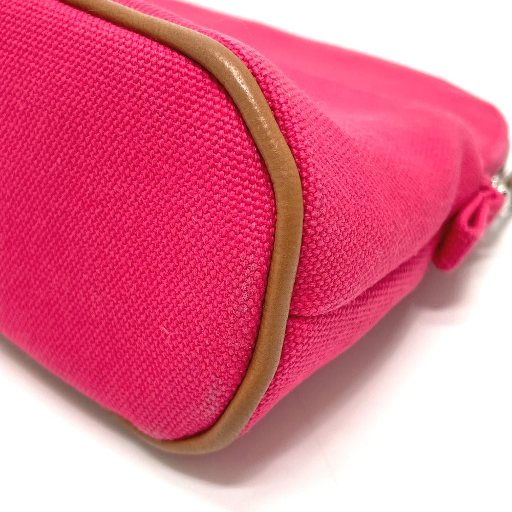 HERMES Bolide Pouch 20, a makeup/multi-purpose pouch in canvas, pink for women.