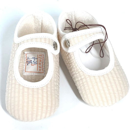 HERMES BABY 赤ちゃん ベビーシューズ PIF 《カブリオル》 靴 シューズ 出産祝い ファーストシューズ ベビーシューズ コットン キッズ - brandshop-reference