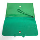 VALENTINO Red Valentino Enamel Clutch Bag with Ribbon Strap, Patent Leather, Green, Women's