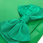 VALENTINO Red Valentino Enamel Clutch Bag with Ribbon Strap, Patent Leather, Green, Women's