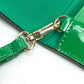 VALENTINO Red Valentino Enamel Clutch Bag with Ribbon Strap, Patent Leather, Green, Women's