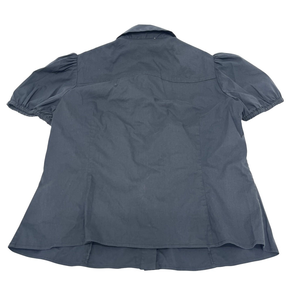 RED VALENTINO レース アパレル ブラウス シャツ トップス パフスリーブ 半袖Ｔシャツ コットン レディース ブラック